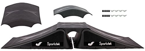 Doppelrampen Set Extra (2 Rampen + 2 Mittelteile) für Skateboard/BMX/Skater/RC Cars