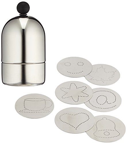 Paderno Kakaostreuer, Dekorierstreuer 7 tlg, mit 7 Schablonen Edelstahl