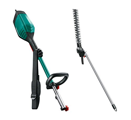 Bosch Elektro Antriebseinheit AMW 10 mit Heckenscherenvorsatz AMW HS (Schultergurt, Karton, 1.000 W, Messerlänge: 43 cm)