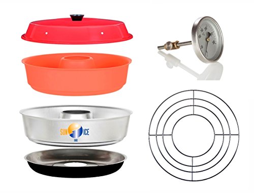 Sun and Ice Omnia Spar-Set 4-teilig - Backofen Premium Edition + Silikonform + Aufbackgitter + Profi Backofenthermometer -