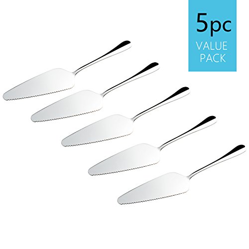RayPard 5 Stück 22,6 CM Tortenmesser, Tortenheber, Kuchenheber Edelstahl rostfrei
