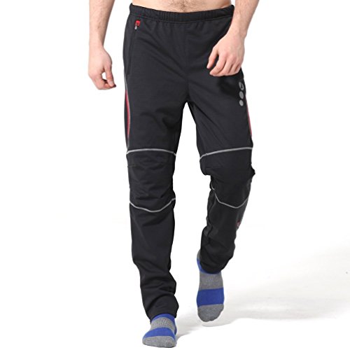 4Ucycling lang Fahrrad Hose Winddicht Thermo Fleece Radhose Laufhose Winter