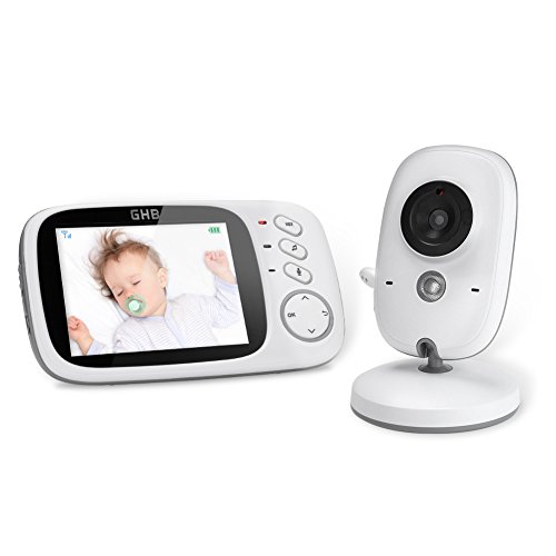 GHB Babyphone 3,2' Smart Baby Monitor mit TFT LCD Bildschirm Nachtsichtkamera und Temperaturüberwachung