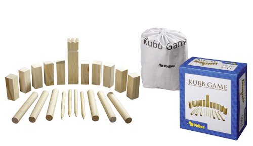 Philos 3313 - Kubb Game, Originalgröße, Kiefer, Wurf- und Geschicklichkeitsspiel