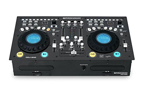 Pronomic CDJ-500 Full-Station Doppel DJ CD-Player (Standalone-Format, Phone/Line-Eingänge, CD, MP3 CD, SD & USB, Crossfader)