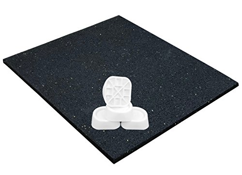 Antivibrationsmatte für Waschmaschinen, Universal 60x60x0,6 cm und Vibrationsdämpfer 4er Set, Schwingungsdämpfer, Antivibrationsfüße, Vibrationsabsorber, Dämpfer Set, Antirutschmatte Waschmaschine Trockner von intervisio - 1 Set