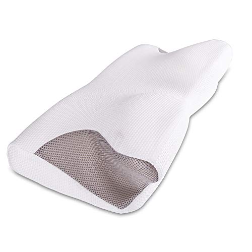 Orthopädisches Visco-Nackenstützkissen inkl. Bezug 60 x 30 cm | Visco-Schlafkissen Kopfkissen 100% Visco-Schaum | Für Seitenschläfer Rückenschläfer & Bauchschläfer | Memoryfoam | Allergikergeeignet