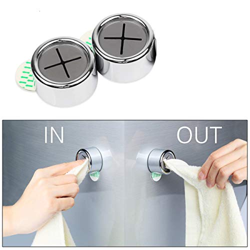 Eqosun praktischer Handtuchhalter |Sonderedition| wiederverwendbar- 3M Klebefläche- starker Halt ohne Schlaufe (2er Pack)