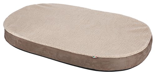 Kerbl 80332 Memory-Foam Matratze oval, 72 x 52 x 8 cm, grau/beige