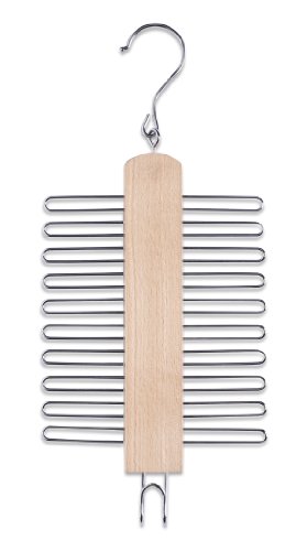 Zeller 17120 Krawattenhalter, Buche/Metall, ca. 17 x 39 cm