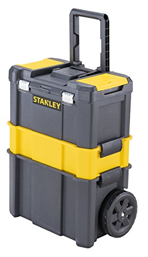 Stanley STST1-80151 Essential Rollende Werkstatt, Belastbarkeit bis zu 20 kg, Metallverschlüsse, Organizer für Kleinteile im Deckel
