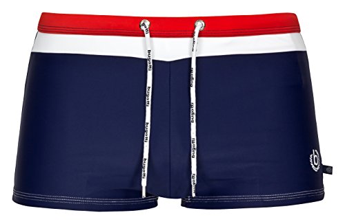 Bugatti - Herren Badehose/Badepants in Marine/weiß/rot, Größe L