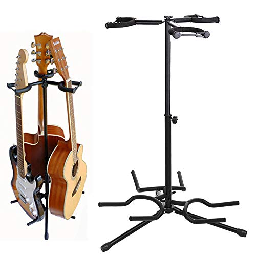 Sailnovo Gitarrenständer 3-fach Faltbarer Gitarren Ständer Metall Stativ Guitar Stand für Konzertgitarre,Westerngitarre,Akustikgitarre