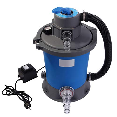 Blueborn Sand-Filteranlage SFP 3785 L/h Sandfilter Pool-Pumpe 3,8m³/h Schwimmbadpumpe 6 Wege Ventil