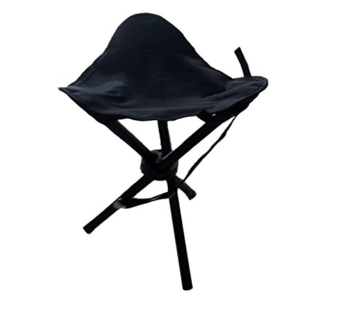 Dreibeinhocker, 3-Bein-Hocker Camping-Stuhl Dreibein-Hocker 40cm Sitzhöhe handliche 550g leicht, faltbar