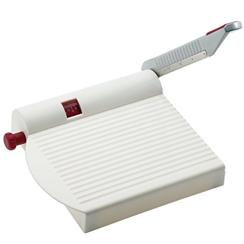 Westmark Käseschneide-Apparat mit scharfer Klinge, Variable Schnittstärke, Rostfreier Edelstahl/Aluminium/Kunststoff, Fromarex, Weiß/Rot/Silber, 70002260