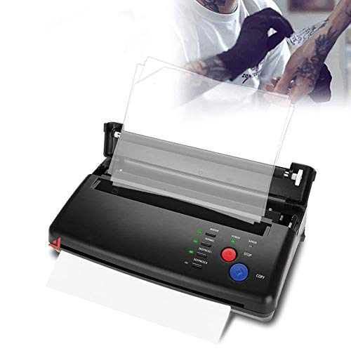 Professional Thermodrucker Tattoo Thermo Kopierer Tragbare A4 Thermische Tattoo Transfer Maschine Druckergerät Schablonen Thermokopiere Drucker(EU)