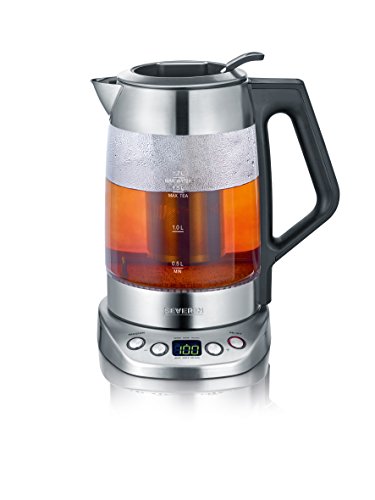 Severin WK 3479 Glas Tee und Wasserkocher Deluxe (3000 Watt, 1,7 Liter) edelstahl