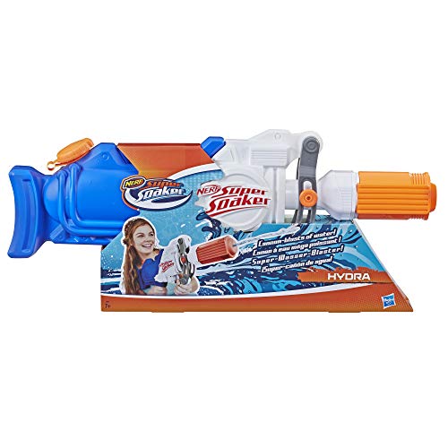 Hasbro Super Soaker E2907EU4 Super Soaker Hydra, Wasserpistole mit ca. 1,9 Liter Wassertank, Multicolor