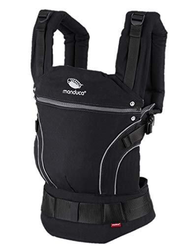 manduca First 2018 / BlackLine PhantomGrey / Babytrage für Kinder von 3,5-20kg, schwarz-grau