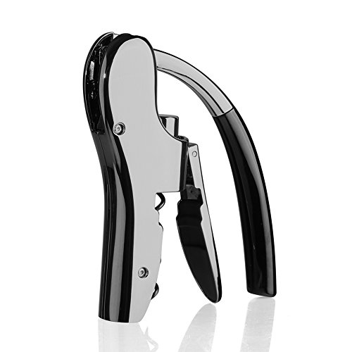 Korkenzieher, GWCLEO Luxus Kompakt Weinöffner mit Hebel und Eingebauten Folienschneider, Sommelier-Sets mit Weinausgießer und Weinverschlüsse, Flaschenöffner mit Eleganten Geschenkbox