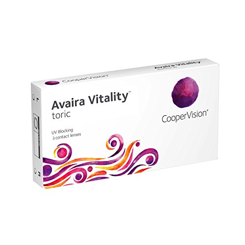 Coopervision Avaira Vitality Torische Monatslinsen weich, 3 Stück / BC 8.5 mm / DIA 14.5 mm / CYL -0.75 / ACHSE 100 / -2 Dioptrien
