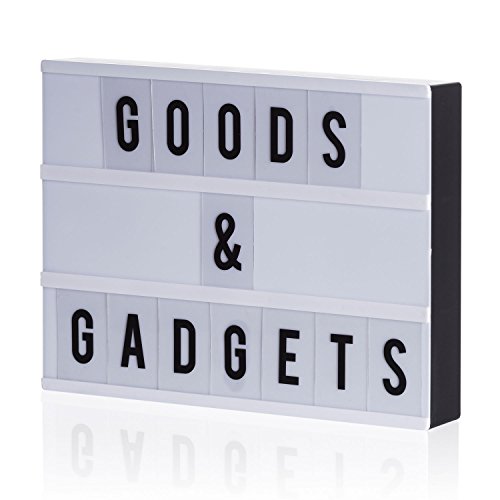 LED Lichtbox Blockbuster Letter Light Box Leuchtkasten mit 204 flexiblen Buchstaben; USB-Netzteil