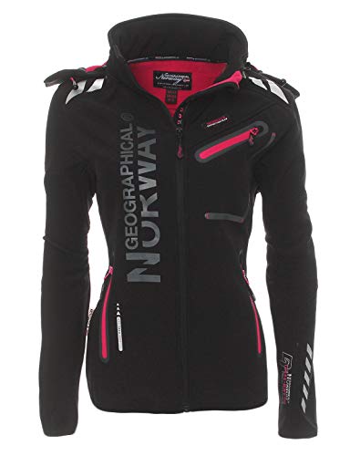 Geographical Norway Damen Softshelljacke Romantic black/flashy pink XXL