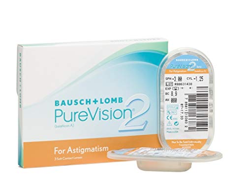 PureVision2 HD for Astigmatism Monatslinsen weich, 3 Stück / BC 8.90 mm / DIA 14.50 CYL -0.75 / ACHSE 100 / -03.25 Dioptrien