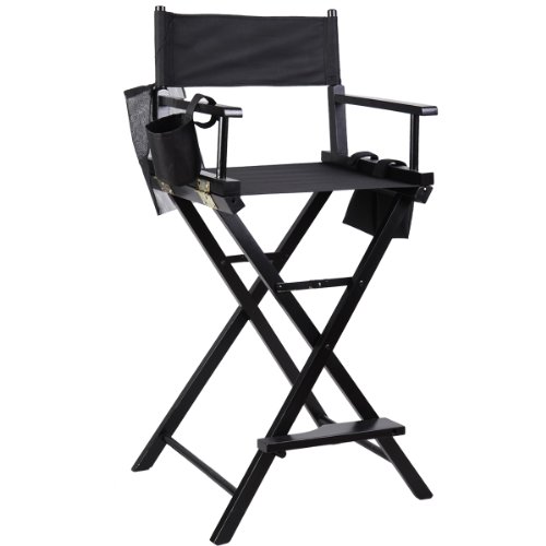 COSTWAY Regiestuhl Klappstuhl Faltstuhl mit Seitentaschen Holz