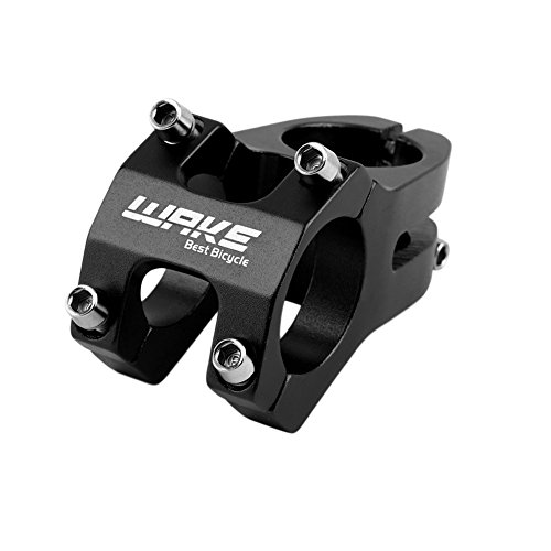 Wake 31,8 × 45 mm Fahrrad Vorbau Mountain Bike Fahrrad Lenkervorbau geeignet für BMX MTB Road Bike (Aluminium Legierung, Schwarz)