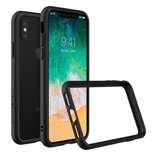 iPhone X Dünnes Bumper Case [CrashGuard] Shock Absorbierend minimalistisches Design Schutzhülle [3,5 Meter Fallschutz] - Schwarz