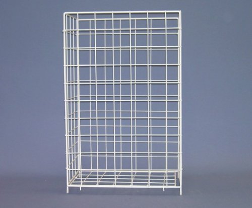 Sammelkorb Abfallkorb Korb Handtuch-Sammelkorb aus Drahtgeflecht Draht Metall weiß groß 41 x 25,5 x 63 cm Papierkorb