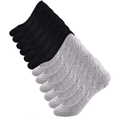 ECOMBOS Unsichtbare Socken Damen - 6 Paar Frauen Halbsocken Sportsocken Unsichtbare Sneaker Socken Füßlinge atmungsaktiv mit Silikon Grip rutschsicher (vermanschen-f)
