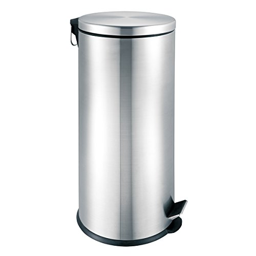 bremermann Treteimer 30 Liter mit Absenk-Automatik, Edelstahl matt