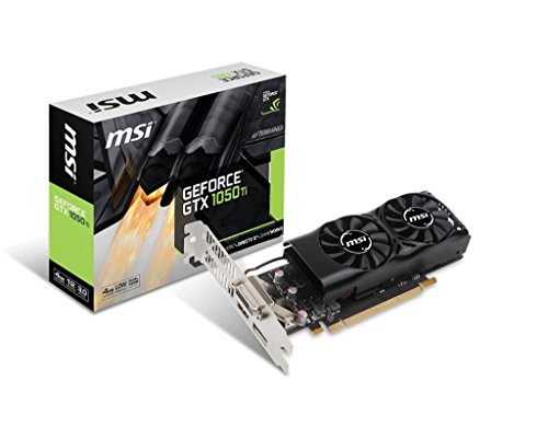 MSI GeForce GTX 1050 TI 4GT LP 4GB Nvidia GDDR5 1x HDMI, 1x DP, 1x DL-DVI-D, 2 Slot Low Proflie, Afterburner OC, Nvidia G-Sync, Grafikkarte