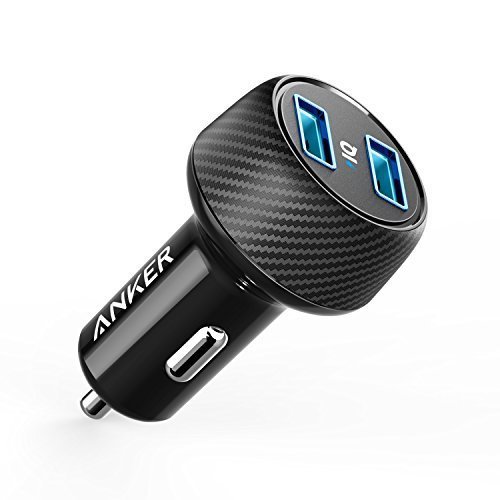 Anker PowerDrive 2 Elite 24W 2 Port Kfz Ladegerät, Auto Ladegerät mit PowerIQ Technologie  für iPhone, iPad Air / Mini, Samsung Galaxy / Note, HTC, LG, Huawei, Xiaomi, alle Smartphones, Tablets, Bluetooth Geräten, Powerbank und mehr