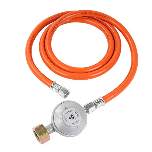 Bade Gasdruckregler 50mbar |1,5M Schlauch | Schraubanschlüssen 1/4' Links | G607