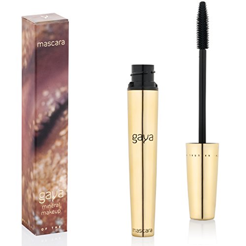 Gaya Cosmetics Vegan Wimperntusche Mascara für Empfindliche Augen, mit Verlängerung & Volumen Effekt, Intensive Lange Natürliche Wimpern