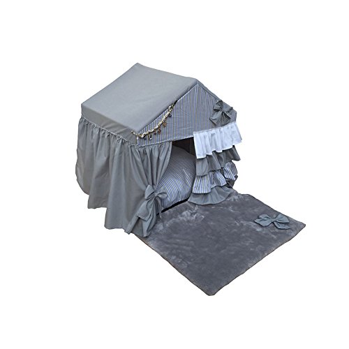 XINGZHE Hundebett-Luxus-Komfort mit Decke für Wärme und Sicherheit-Plüsch-Matratze Haustierbett mit Decke für Wärme und Sicherheit-Haustiere Schlafbereich Höhle Hundebett Haustierbett