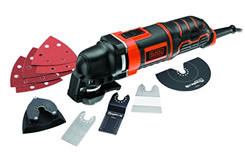 Black+Decker Multifunktionsgerät MT300KA zum Schneiden, Schleifen, Entfernen, Schaben / Mit Adapter für Universalzubehör anderer Hersteller & umfangreichem Zubehör / Zubehörwechsel auf Knopfdruck