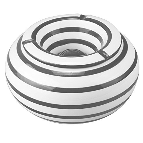 XXL Sturmaschenbecher Ø 23cm in grau-weiss-gestreift Modell 'Gloomy Admiral'