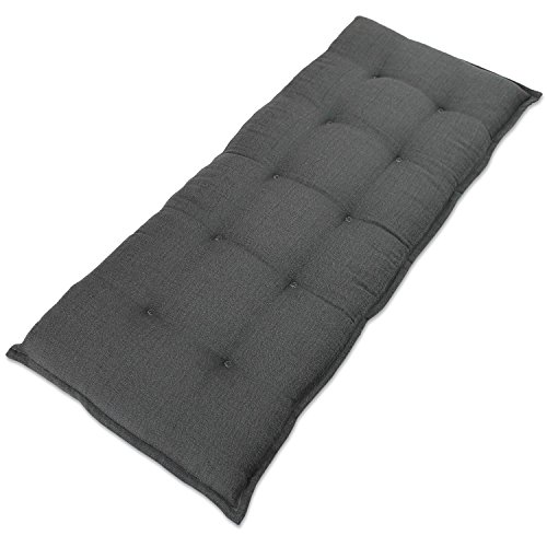Bankauflage Bankkissen 120x48cm 6cm dick Sitzauflage Sitzpolster Bankpolster Polsterauflage - anthrazit