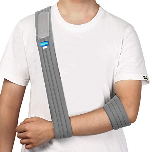 Armschlinge - Medizinische Stützriemen für gebrochene und gebrochene Knochen - verstellbare Schulter, Rotator-Manschette, Vollweicher Wegfahrsperre - für linken, rechten Arm, Männer und Frauen