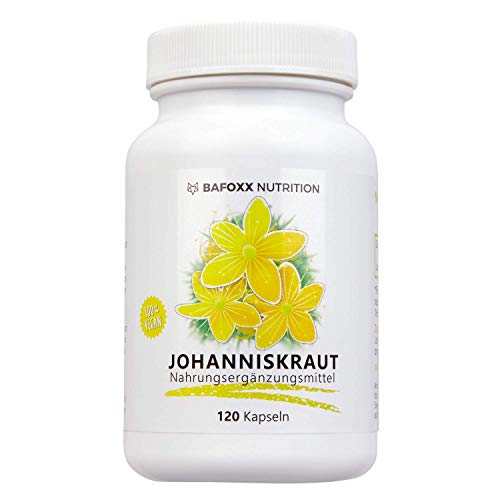 Johanniskraut 120 Kapseln im 4 Monatsvorrat - Einführungspreis - Hochdosiertes Naturprodukt mit 400 mg Johanniskraut Pulver - echtes Hypericum Perforatum - vegan - hergestellt in Deutschland
