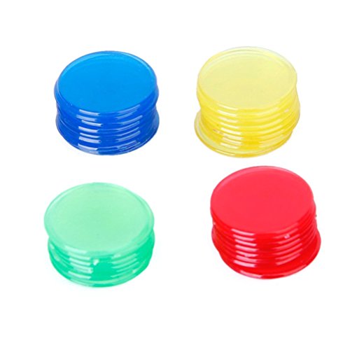 ROSENICE 400 Stück Bingo Chips Zähler Plastik 4 Farben