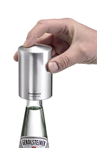 Westmark 61882260 Flaschenöffner Push und Pull, Kunststoff, Aluminium, 53 x 53 x 80 mm