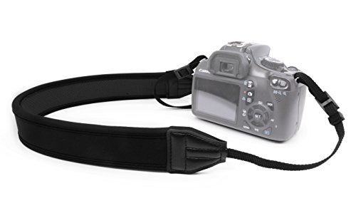 MyGadget Kamera Tragegurt für den Hals - Super weicher Kameragurt Schulter Strap Kameraband für SLR DSLR z.B. Canon, Sony, Nikon, Panasonic - Schwarz