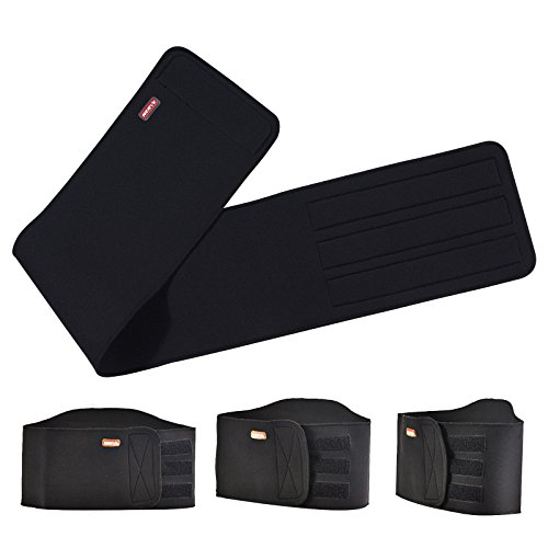 Neopren Nierengurt Motorrad Breit Damen Herren Sommer Winter Wärmer Stütze Klettverschluss Stretch - schwarz - XXL-XXXL-XXXXL-120 cm