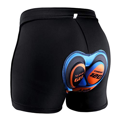Radlerhose Fahrradhose Gepolstert Gel Atmungsaktiv Radhose Radunterhose Kurz Fahrradunterhosen Damen Herren Fahrradsport Shorts mit 3D Gel Sitzpolster M